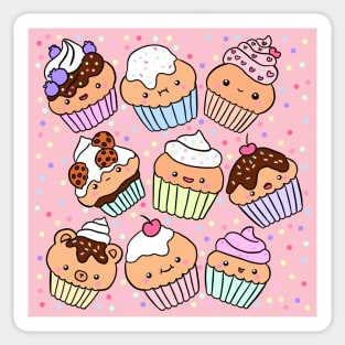 Cute cupcake illustration Sticker